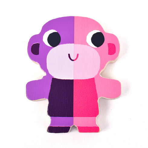 サルの木製ドミノです。